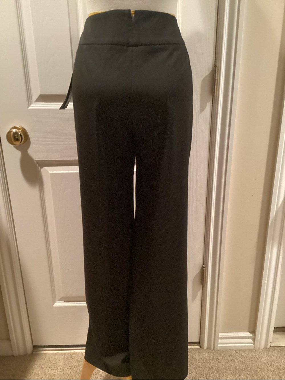 Thalian Black High-Waist Wide-Leg Trousers
